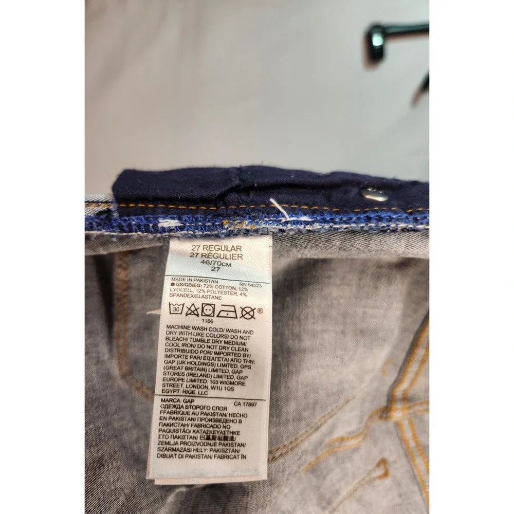 Gap‎ Womens 27 Regular True Skinny Sculpt Dark Wash Indigo Denim Jeans 443221-00